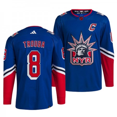 New York Rangers Trikot Jacob Trouba 8 Adidas 2022-23 Blau Reverse Retro 2.0 Authentic - Herren